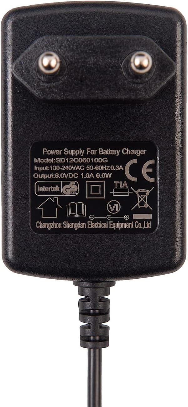 6V Batterilader for Ride-on Lekebiler, 6V lader for bil SUV drevne tilbehør
