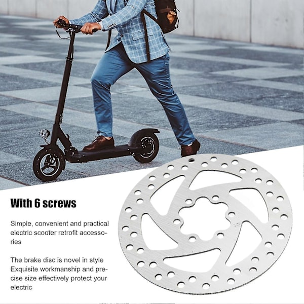 Elektrisk Scooter Bremse Skive 140mm Rustfrit Stål 6 Hul med Skruer 2025th