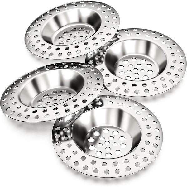 Tiskialtaan Siivilä 14g, 4 kpl, Sopii Kaikkiin Viemäreihin, Keittiön Tiskialtaan Siivilä