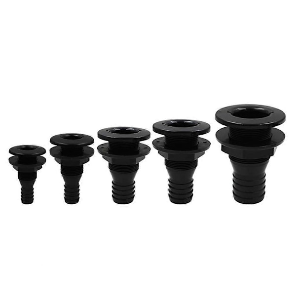5/8'' Sort Marine Gennemføringskonnektor Udskiftning Bilge Pumpe Slangefitting