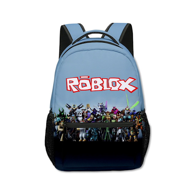Roblox Ryggsäck för Barn Studentväska Resväska Skolväska Gåva - Blå