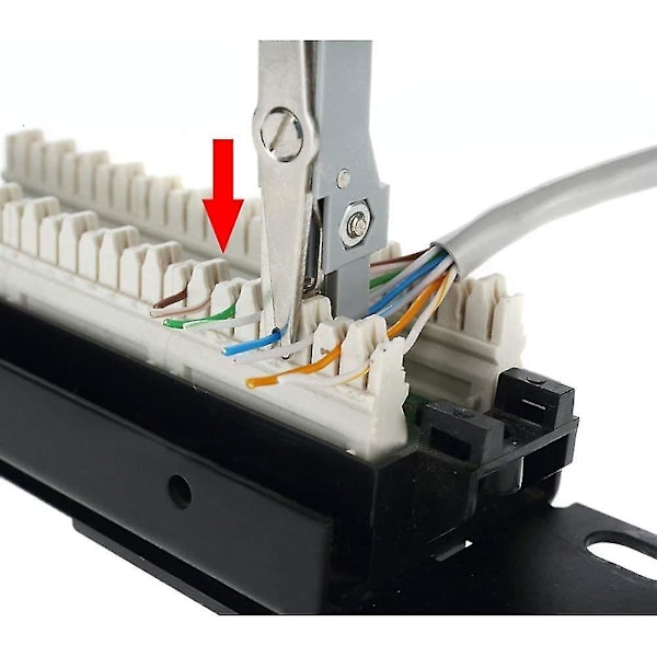 Professionelt hulværktøj, Krone Type Idc Rj45 Rj11 Cat5e Cat6 Netværk Telecom Telefonlinje Stik Impact Terminal Indsættelsesværktøj 1 stk