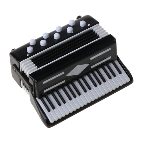 Mini 1/12 Dockhus Trä Dragspel Miniatyr Musikinstrument Modell Heminredning Leksaker