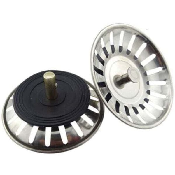 2 STK Universal 8 cm Kurvsi Køkkenvask Si Rustfrit Stål Vaskeprop Filter INHHUB
