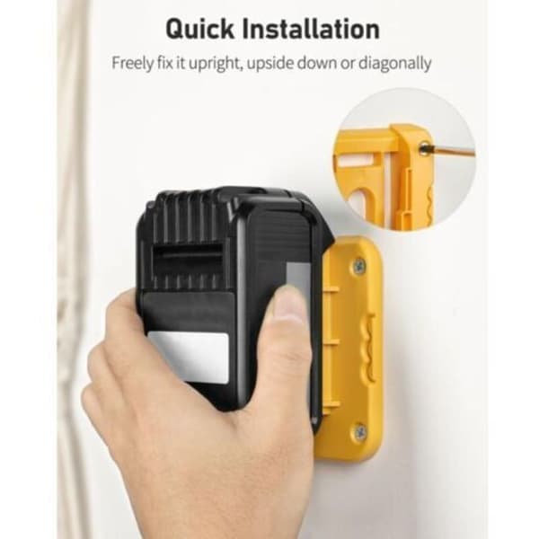 5-pack batterihållare för Dewalt 20V-batterier, väggmonterad batteriorganisatör, förvaringsställ