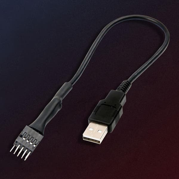 9-pin han til ekstern USB A han PC bundkort intern dataforlængerkabel 20 cm