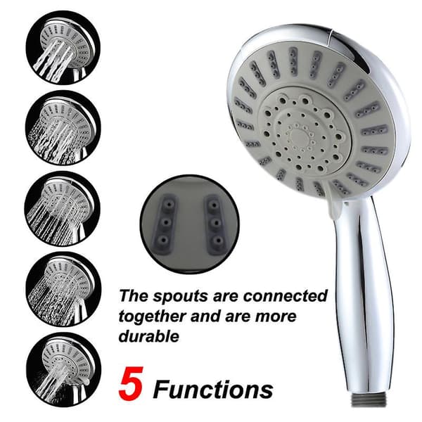 5 Massage Spray Modes Stor Dusch Combo 100mm Bärbar Huvud Ideal Badrum Byte