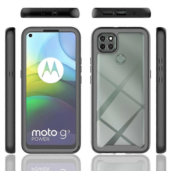 Motorola Moto G9 Power Tähtitaivas Yksivärinen Sarja Iskunkestävä PC + TPU Suojakuori PET-kalvolla
