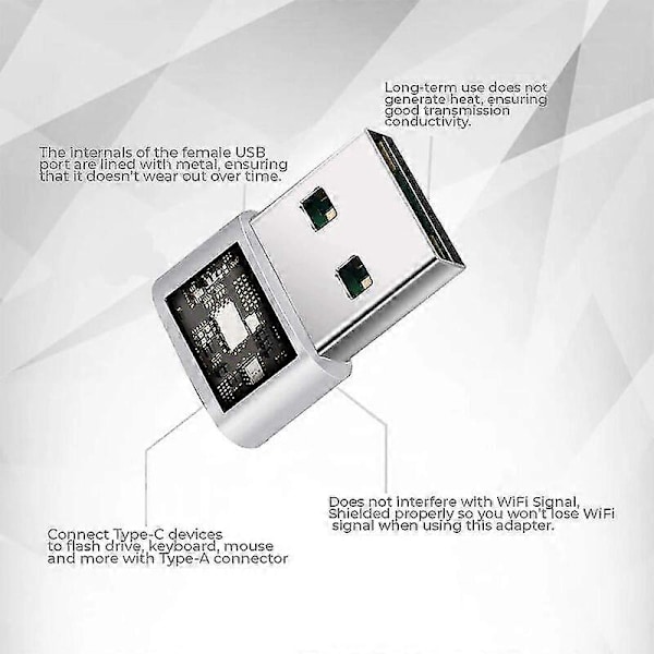 Usb C til Usb Adapter [3 Pakning, Sølv], Usb A til Usb C, Usb C til Usb, Usb C Adapter, Usb C Plugg, Us Adapter, Usb C til Usb, Usb Usb C, Usb C/a Adapter (