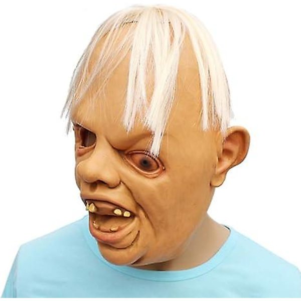 Halloween Mask Nyhet Latex Läskig Skräck Sloth Mask Make Up Festdräkt