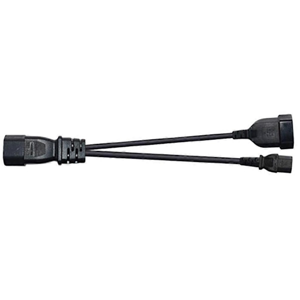 IEC320 C14 til IEC320 C13 + Splitter Kabel Adapter Kabel til PC Skærm og Printer