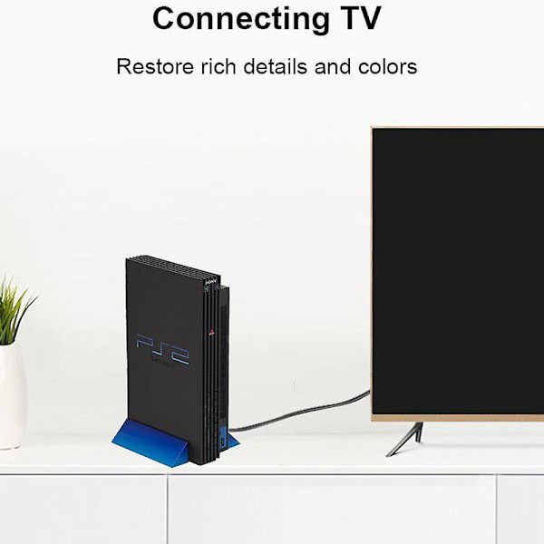 RCA AV-ääni- ja videokaapeli TV:lle Playstation PS1 PS2 PS3 1,8 m adapteri