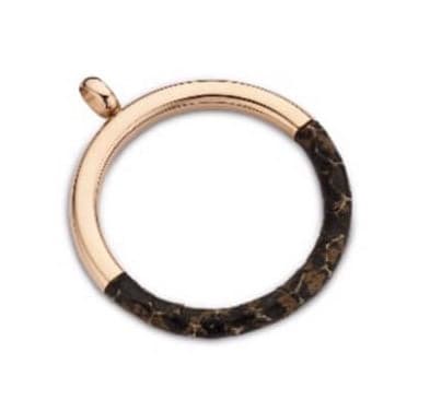 Rose Gold Victoria Necklace with Brown Pattern
