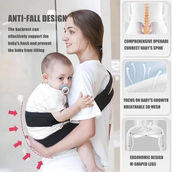 Bærbar bæresele, foldbar sidebæresele, skridsikker bæresele, hoftebæresele, ergonomisk, 6+ måneder (6,4-20 kg)