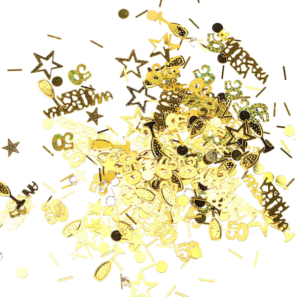 3 Förpackningar Konfetti Glitter Lycklig Jubileums Konfetti Sekvenser för 50-års Jubileumsfest Dekoration