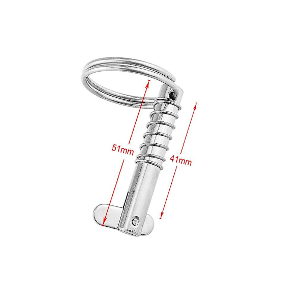 Hurtigudløserstift til Båd Bimini Top Dæk Hængsel Marine S Stål 316 8x51mm