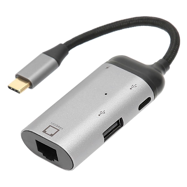 JORINDO Ethernet-adapter 3 i 1 10/100/1000 Mbps PD Snabbladdning USB till RJ45-adapter för Windows/Android/OS X/iOS