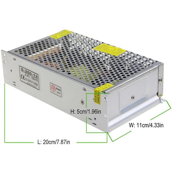DC 12V 20A 240W Strömadapter Transformator Switch AC 110V / 220V till DC 12V 20amp Switching Adapter Converter LED20A