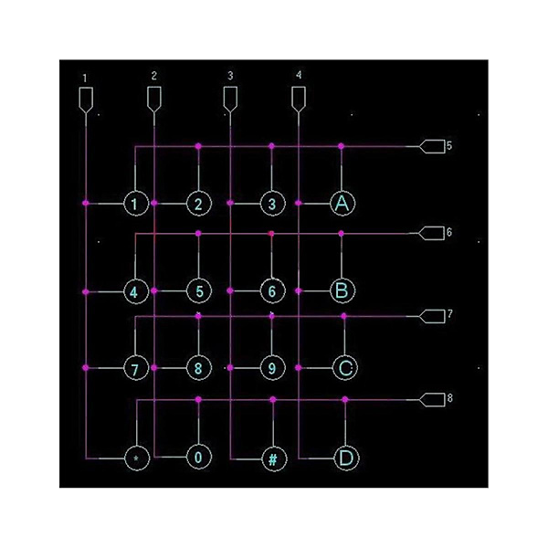 3 st 16-tangenters tangentbordmoduler matriser arraymoduler tangentbord industriellt tangentbord med industriell skala