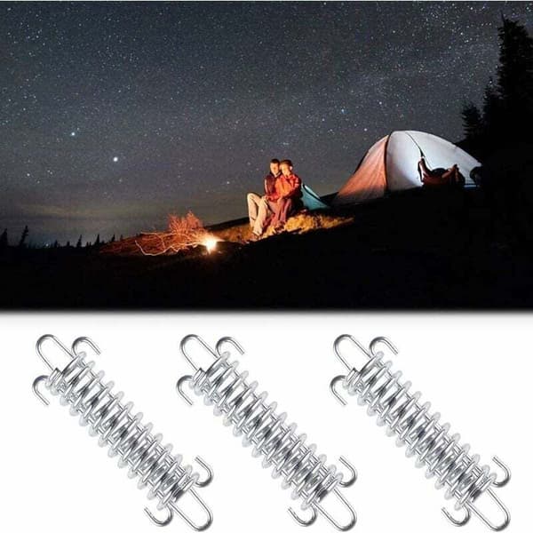4 Stykker Spændefjedre til Solsejl, Stålspændere til Camping og Telte