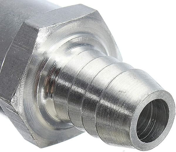 Aluminium backventil, 4 st silver backventil med pil ej retur aluminiumlegering backventil för förgasare lågtrycksbränslesystem bil (10mm)