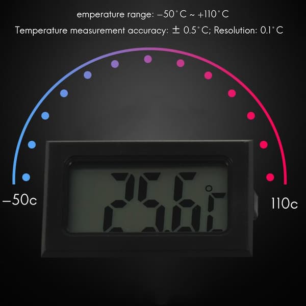Ny Digital LCD Termometer Temperaturmåler Sondesensor -50C til +110C Rækkevidde