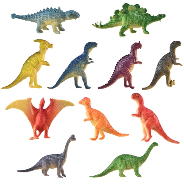 12 st Barn Insekt Tidig Utbildning Simulering Djur Leksaksmodell Leksaker - Dinosaurie