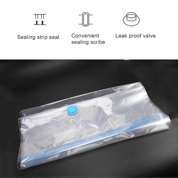 Vakuumförpacknings påsar 10-pack Set 2 storlekar 6 stycken 40x60 och 4 stycken 60x80 robusta för förvaring av kläder, och