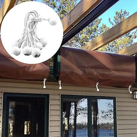 Sort Elastisk Spændingselastik (20 Stykker Hvid 15cm)
