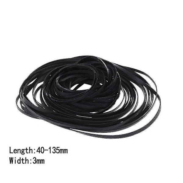 50 Pakke Erstatning Platespiller Belte Gummi Flat Drivreim For Platespiller Walkman DVD CD-ROM Repeater 3mm Bredt Belte 2025th