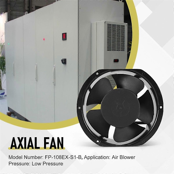 Aksiaalipuhallin FP-108EX-S1-B 220V 38W Kaksoislaakeroitu Jäähdytyspuhallin Soikea 172X150X51mm