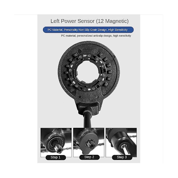 Elektrisk cykel magnetisk strøm sensor Pas Pedal Assist Sensor F-12l 12 magneter dobbelt Hall sensorer Conn-A1