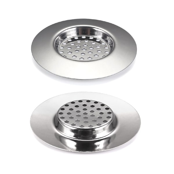 Afløbsfilter i rustfrit stål, hårfanger til vask (4-pak) Model 1