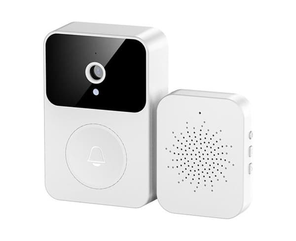 Video dörrklocka / Smart porttelefon - Trådlös dörrklocka - Säkerhetskamera - WiFi - Trådlös strömförsörjning