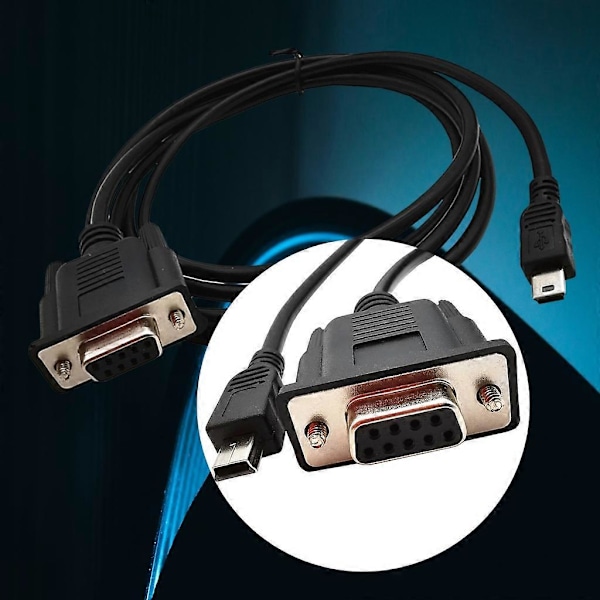 1,8 m DB9 Naaras - USB mini 5 Pin Uros Kaapelisovitin