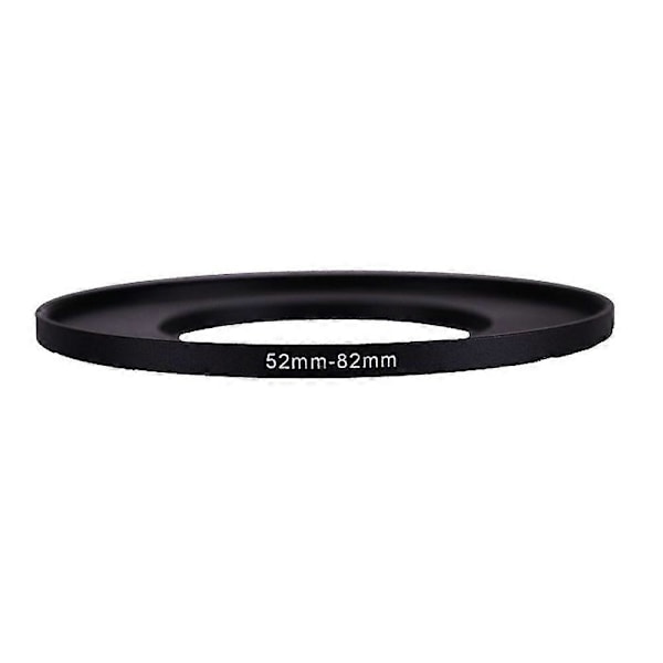 52mm-82mm 52-82 mm 52 til 82 Step Up Objektiv Filter Metal Ring Adapter Sort