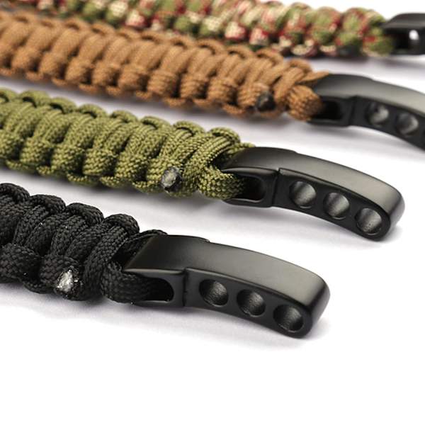 Justerbar spänne legering shackle justerbar D-ring shackle legering shackle, D-ring glidande spänne, 5-delad shackle set, (svart)