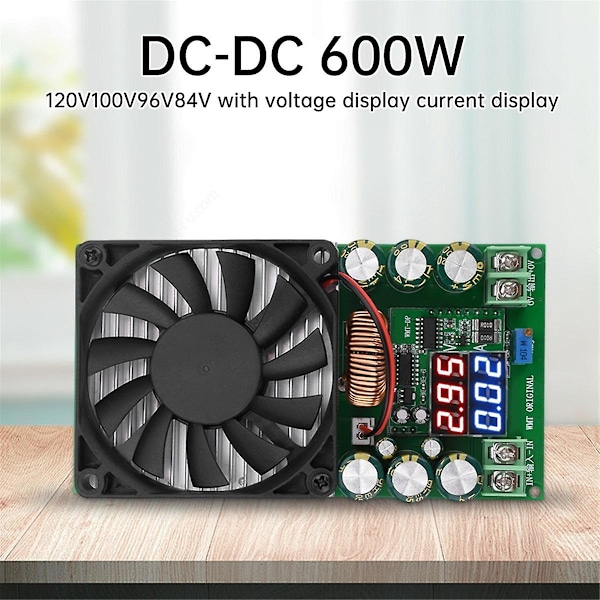 600W 30A DC-DC Buck-modul CV CC Justerbar Buck-omvandlare 120V 100V 96V 84V Display Sol LED Driv