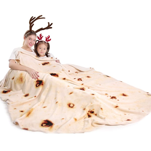 1 stk. Burrito Taco Tæppe Vendbart 150 cm Voksne & Børn 2024THO