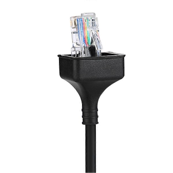 8 Pin 50cm Mikrofonkabelledning til Kenwood Radio Sort