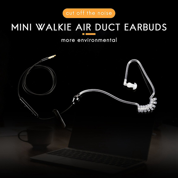 FBI-stil Cool In-ear-headset Strålskydd Öronsnäcka Monitor Öronpropp Talkabout Mini Walkie