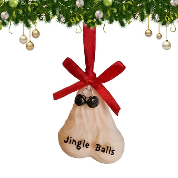 Nyhet Testikelprydnad: Jingle Balls för julglädje