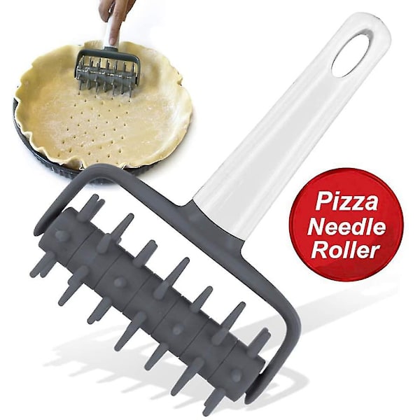 Pizza Pie Dough Roller Docker, Cake Pie Pizza Cookies Bread Pastry Dough Docker Needle Roller Wheel Hole Punch Baking Tool (2 st)