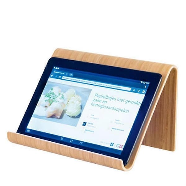Bambuinen Mobiilipuhelimen Tabletin Lazy Työpöytäteline