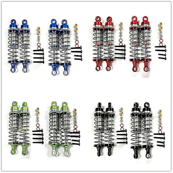 Metal For- og Bagdæmper til Losi 1/18 Mini-t 2.0 1/16 Mini-b Rc Truck Bil Opgraderingsdele, grøn