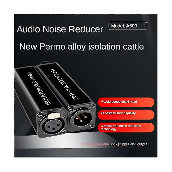 Audiokabel Isolator XLR Eliminerer Støj Jordløkke Audio Isolator Eliminerer Støj