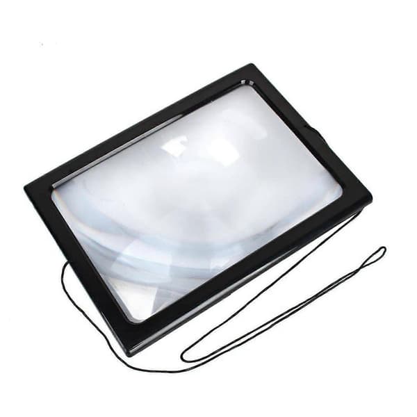 Läsförstoringsglas 3X Vikbart Hands Free Stor Sida Förstorare med 4 LED-lampor