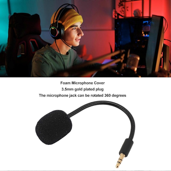 Spelheadsetmikrofon Professionell Plug and Play 3,5 mm Jack Ersättningsmikrofon för Razer Barracuda X