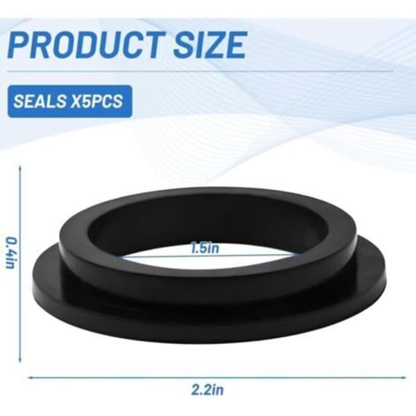 Udskiftnings-O-ringe til Intex pools - Gummi - Til Intex sandpumper 26323CA, 26323EH, 26331CA, 26331EH, 26337EH Sort