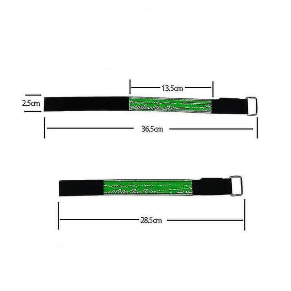 Uppladdningsbart LED-armband med reflex, 2 st, grönt